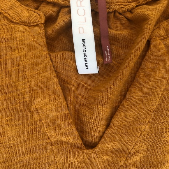 Anthropologie Pilcro mustard/ yellow color Size S top - brand new no tag - Picture 2 of 7